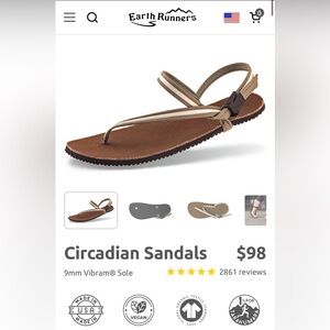 earth runner circadian sandals | women’s 8.5